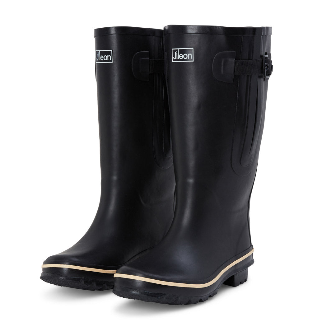 Wellies Wide Width Rain Boots For Woman Rain Boots Black Half