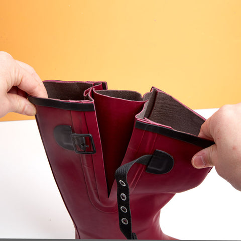 Extra Wide Calf Women's Rain Boots - Raspberry - 16-23 Inch Calf - Wide in Foot & Ankle