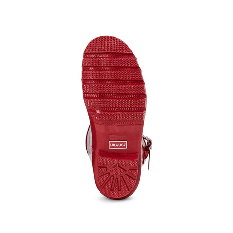 Half Height Rain Boots - Red Gloss - Wide Foot & Ankle