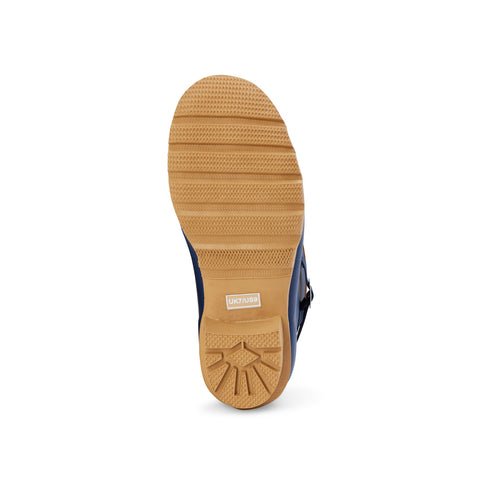 Half Height Oxford Blue Rain Boots - Wide Foot and Ankle