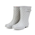Half Height Rain Boots - Gray with White Spots - Wide Foot & Ankle