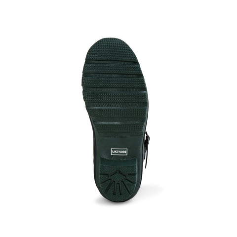 Half Height Green Rain Boots - Wide Foot and Ankle