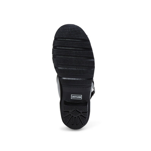 Half Height Rain Boots - Black Glossy - Wide Foot and Ankle