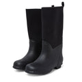 Extra Wide Calf Neoprene Rubber Rain Boots - Black - Up to 20 inch Calf - Wide in Foot and Ankle