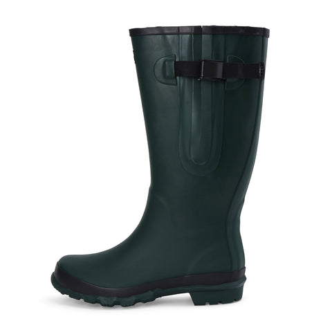 Wide Calf Rain Boots - 15 to 19 inch calf - Green - Regular Width in Ankle