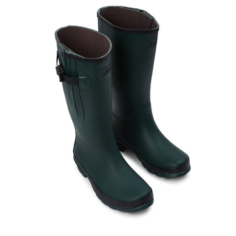 Wide Calf Rain Boots - 15 to 19 inch calf - Green - Regular Width in Ankle