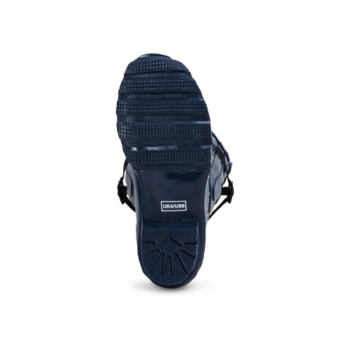 Extra Wide Calf Womens' Rain Boots - Navy Spots - 16-23 Inch Calf - Wide in Foot and Ankle