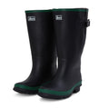 Extra Wide Calf Black Rain Boots - Fit 16 to 20 inch Calf - Wide in Foot and Ankle