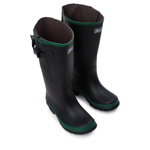 Extra Wide Calf Black Rain Boots - Fit 16 to 20 inch Calf - Wide in Foot and Ankle