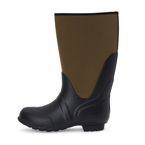 Extra Wide Calf Neoprene Rubber Rain Boots - Green - Up to 20 inch Calf - Wide in Foot and Ankle