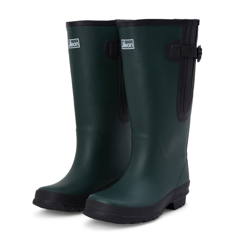 Extra Wide Calf Womens' Rain Boots - Green - 16-23 Inch Calf. Wide in Foot & Ankle