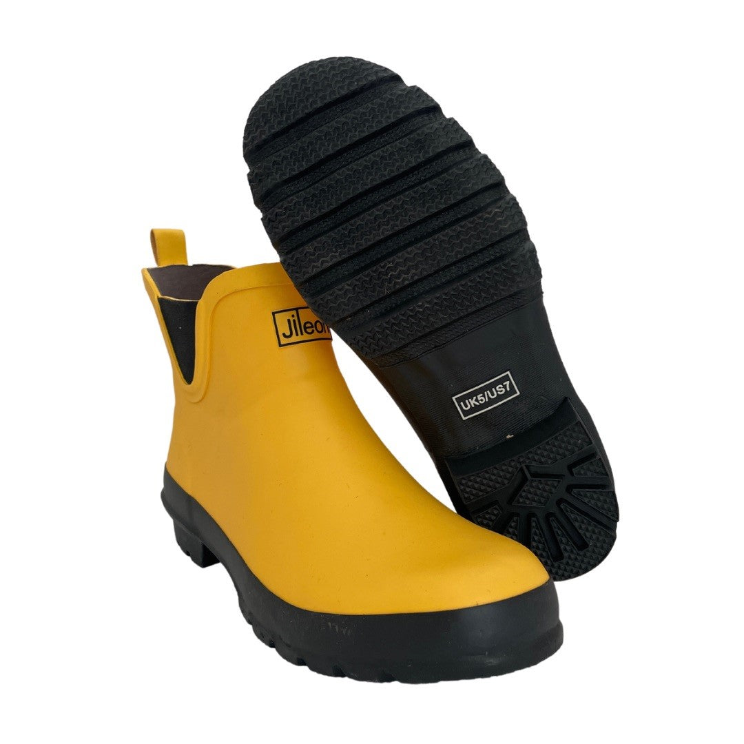 Yellow ankle rain boots shops