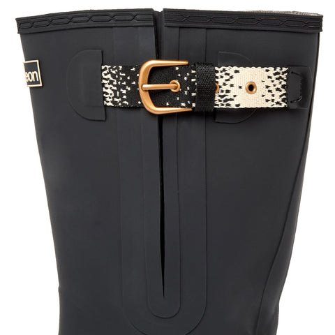Extra Wide Calf Womens' Rain Boots - Black - 16-23 Inch Calf - Wide Foot & Ankle