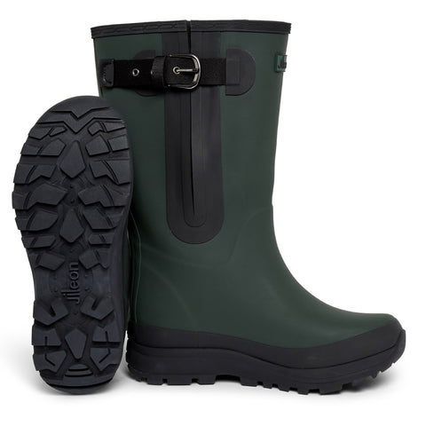Extra Wide Calf Womens' Rain Boots - Green - 16-23 Inch Calf. Wide in Foot & Ankle