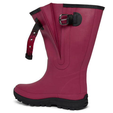 Extra Wide Calf Women's Rain Boots - Raspberry - 16-23 Inch Calf - Wide in Foot & Ankle