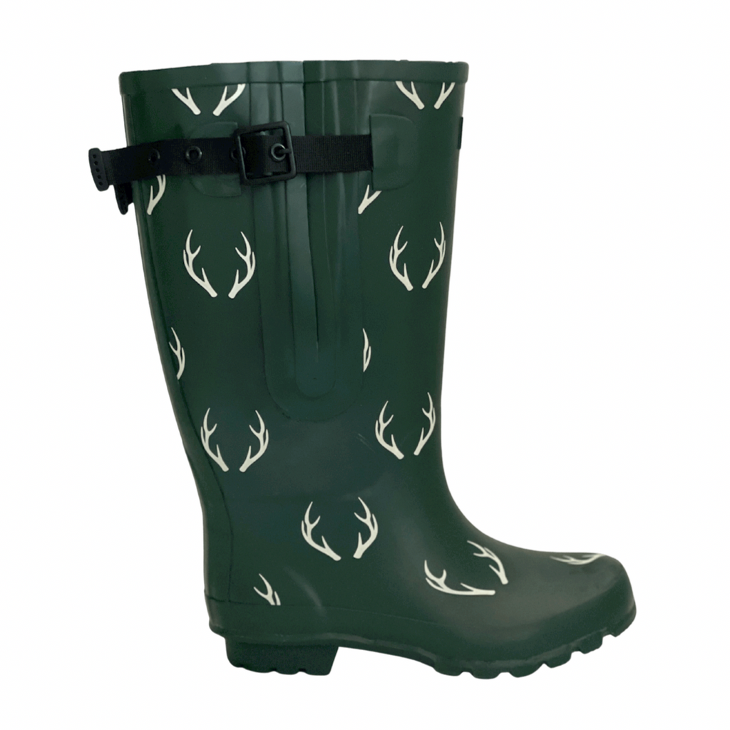 Extra Wide Calf Womens Rain Boots Green Antler Fit 16 23 Inch Cal Jileon Rainboots