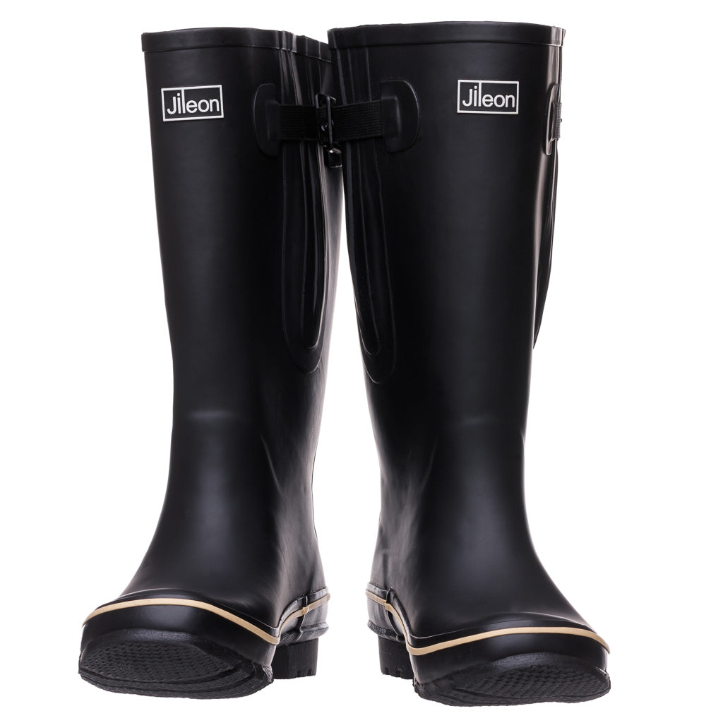 Extra Wide Calf Rain Boots in Black - 23 Inch Calf Fit- Wide in