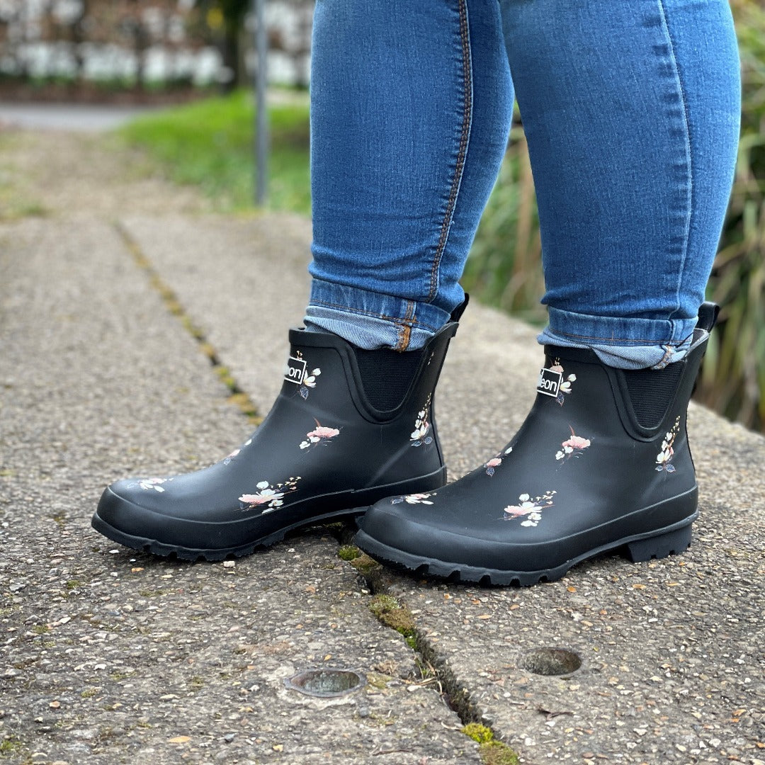 Joules short rain boots online